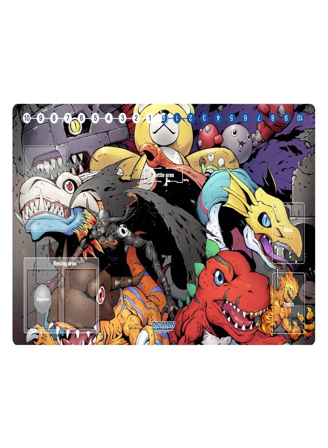 Mlikemat New Mlikemat Digimon Anime Duel Playmat Trading Card Game Mat DTCG Play Mat with Card Zones + Free Bag - Image 1